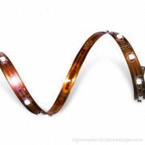 Flexible LED Strip with Long Lifespan, Low Power Consumption, 12V DC Voltage and 300pcs Quantity